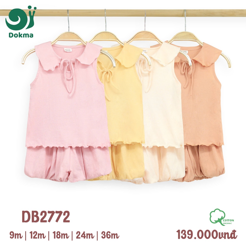 (8-14kg, 6-36M) Bộ Sát Nách, Ba Lỗ Mềm Mại, Thấm Hút Mồ Hôi Dokma JB019 DB2040 DB2731 DB2772 DB2121 DB2915 DB3003