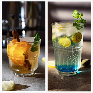 Bộ 6 Ly thủy tinh 170ml 240ml 350ml, cốc thủy tinh khía đáy chịu nhiệt uống cafe, nước ép, soda