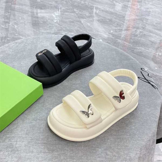 Dép quai hậu quai phồng gắn khuybướm êm xinh