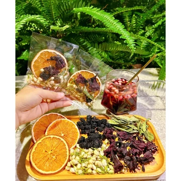 Trà Atiso Đỏ Cam Vàng Dâu Tằm TP | Trà Thảo Mộc Trái Cây 5 Vị, Detox, Hỗ Trợ Kiểm Soát Cân Nặng