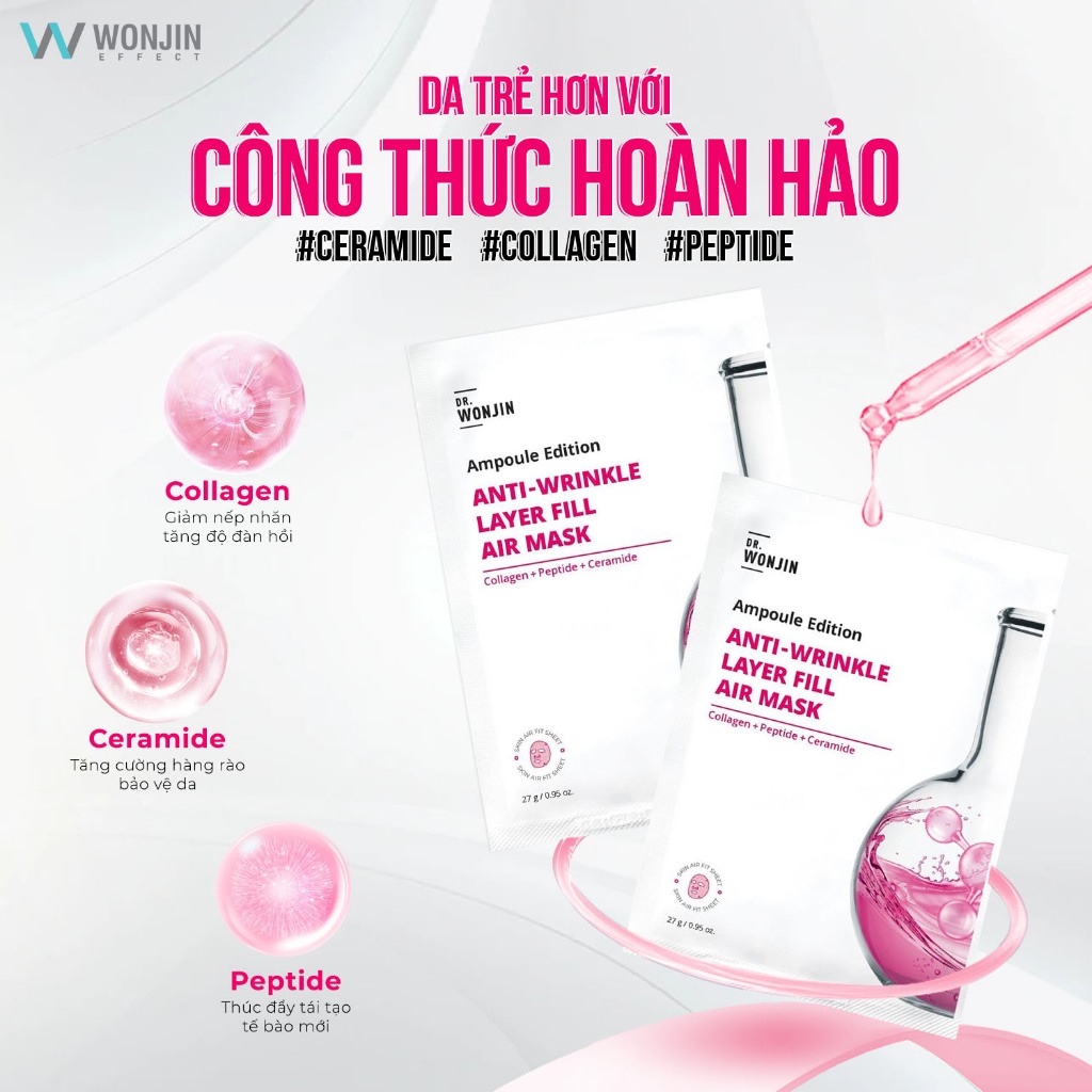 Ảnh Combo 20 Mặt Nạ Siêu Tinh Chất MIX DR WonJin Ampoule Edition Fill Air 27g (KHÔNG HỘP) [B2] 3