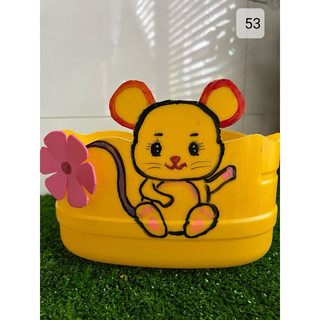 Chậu tái chế | Combo 5 chậu trồng cây, vẽ bằng sơn rửa nước được . Top 12 con giáp