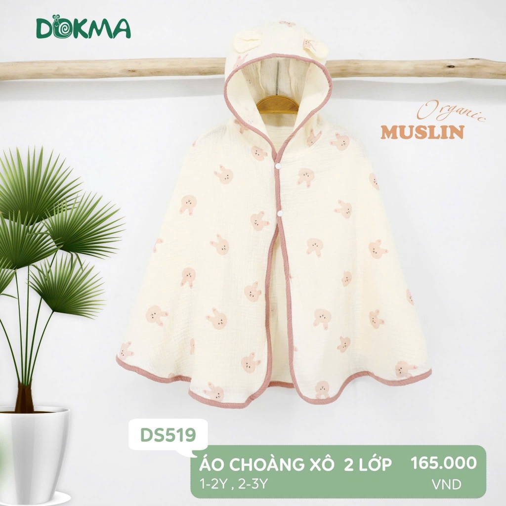 (10-19kg, 1-5Y) Áo Chống Nắng Cánh Dơi, Áo Choàng Xô Thời Trang Dokma DA2170 DS519