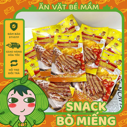Combo 10 Snack Bò Miếng Thơm Cay Long Thành, Sườn Bò Miếng Ăn Vặt Cổng ...