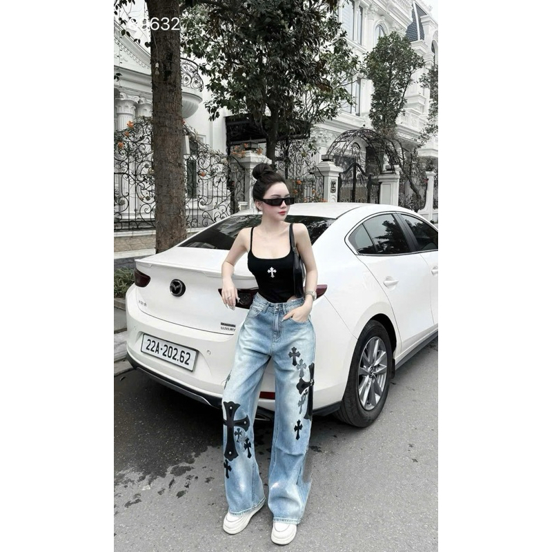 Áo body suits 2 dây phối chữ thập mix đồ cực chất