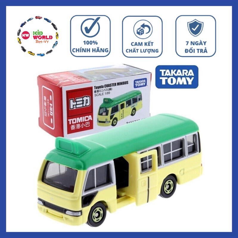 Xe mô hình Tomica Box Bus Toyota Coaster Minibus. MS: xanh. Tỷ lệ 1:89 ...