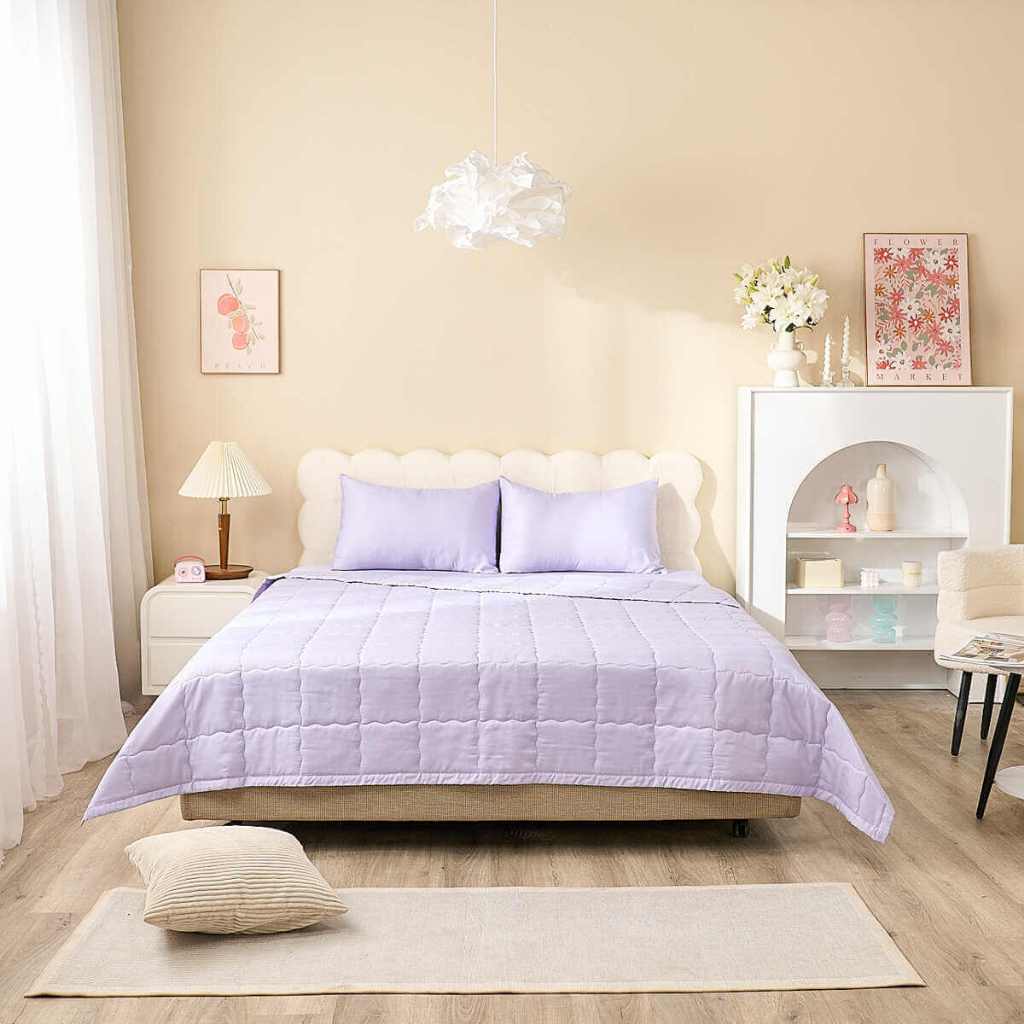 Bộ chăn & ga chun tencel dày 20cm cao cấp Goodnight Airsilk mềm mại, Bộ chăn ga cao cấp