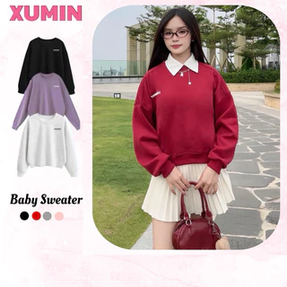 (Đổi Chất Vải) Baby Sweater In Nổi  Lót Nỉ 2 Da Dày Dặn, Ko Đổ Lông Dáng Boxy Fullsize Nam Nữ In Nổi Chữ " Confident"