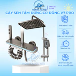 Cây sen tắm đứng cao cấp Norita V7 Pro hiển thị nhiệt độ viền Full Led củ bằng đồng mạ titan siêu bền — ảnh 1