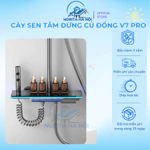 Cây sen tắm đứng cao cấp Norita V7 Pro hiển thị nhiệt độ viền Full Led củ bằng đồng mạ titan siêu bền — ảnh 5