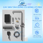 Cây sen tắm đứng cao cấp Norita V7 Pro hiển thị nhiệt độ viền Full Led củ bằng đồng mạ titan siêu bền — ảnh 6