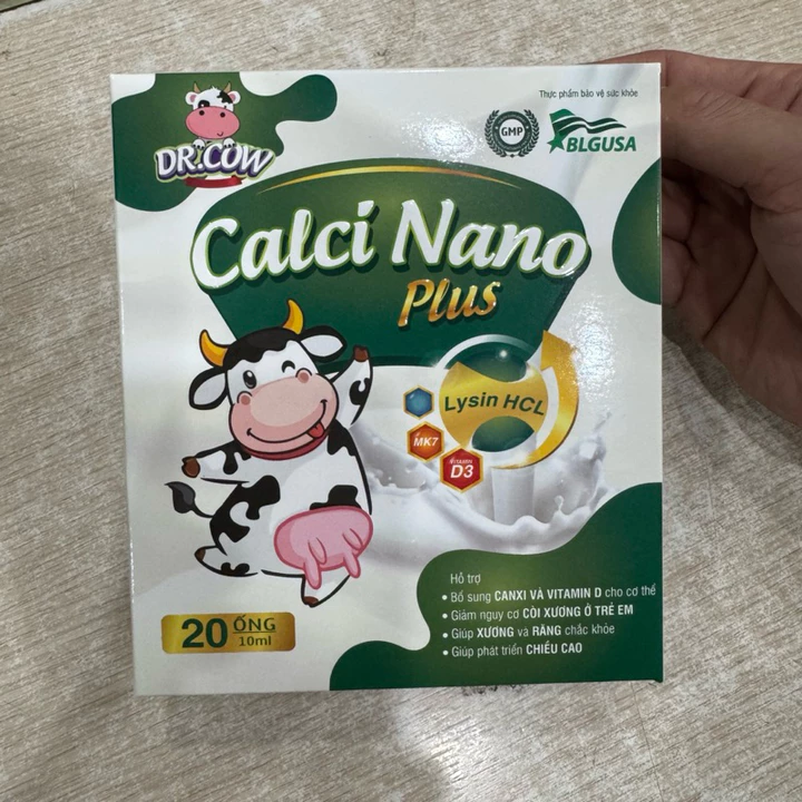 Siro ống Canxi nano K2 phát triển chiều cao cho trẻ từ 1 tuổi CELIA CANXI NANO MK7 hộp 20 ống bổ sung canxi D3 K2 MK7