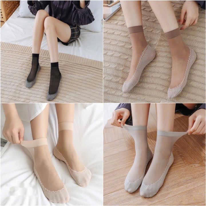 BÓ 10 ĐÔI TẤT GIẤY HÀN QUỐC CHỐNG TRƯỢT SIÊU DAI TIỆN LỢI