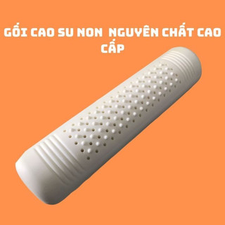 Gối ôm cao su non thiên nhiên đúc nguyên khối không mùi, có gai massage vai cổ gáy, gối nằm cao cấp