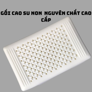 Gối ôm cao su non thiên nhiên đúc nguyên khối không mùi, có gai massage vai cổ gáy, gối nằm cao cấp