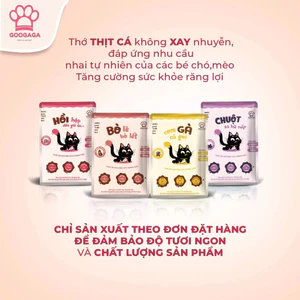 Pate Googaga Hoàn Toàn Làm Từ Thịt Gà, Chuột, Bò, Cá Cho Mèo Thương Hiệu Việt Công Nghệ Hàn Quốc