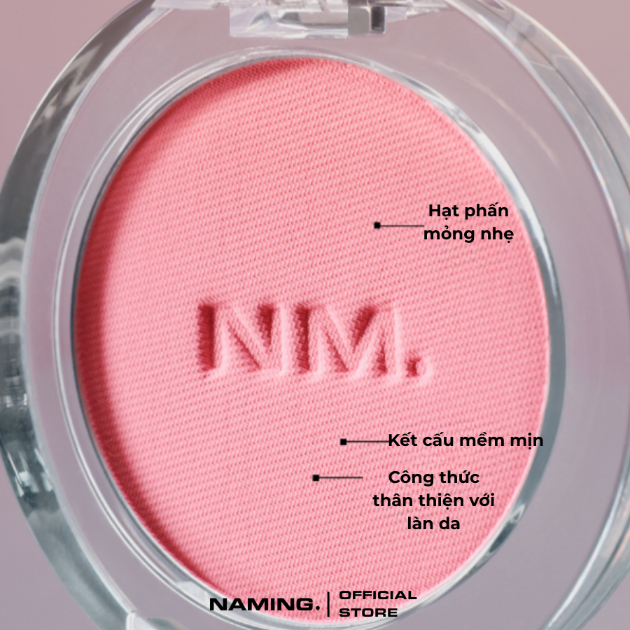 Phấn má hồng mịn lì NAMING Fluffy Powder Blush 3.2g