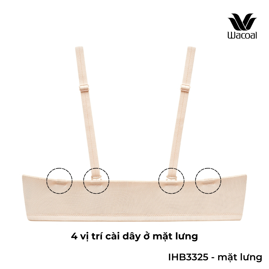 Áo lót Wacoal IHB3325 Trendy Bra không gọng, tháo dây, nâng vừa, cài trước, 4 cách đeo dây HB3325