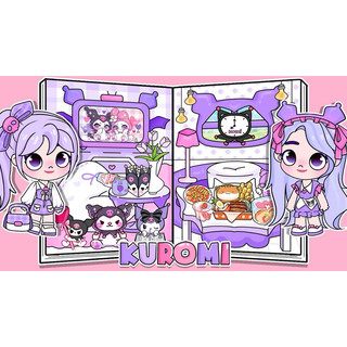 Đồ chơi bóc dán nhà Kuromi búp bê Avatar xinh đẹp - Búp bê giấy