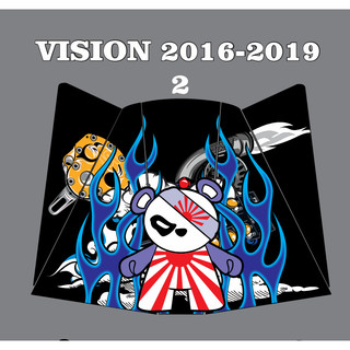 Tem dán, miếng dán dán bảo vệ nhựa nhám vision - Trang trí bảo vệ chỗ treo đồ - vision đời 2016-2019