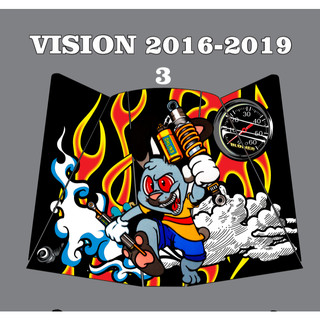 Tem dán, miếng dán dán bảo vệ nhựa nhám vision - Trang trí bảo vệ chỗ treo đồ - vision đời 2016-2019