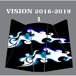 Tem dán, miếng dán dán bảo vệ nhựa nhám vision - Trang trí bảo vệ chỗ treo đồ - vision đời 2016-2019