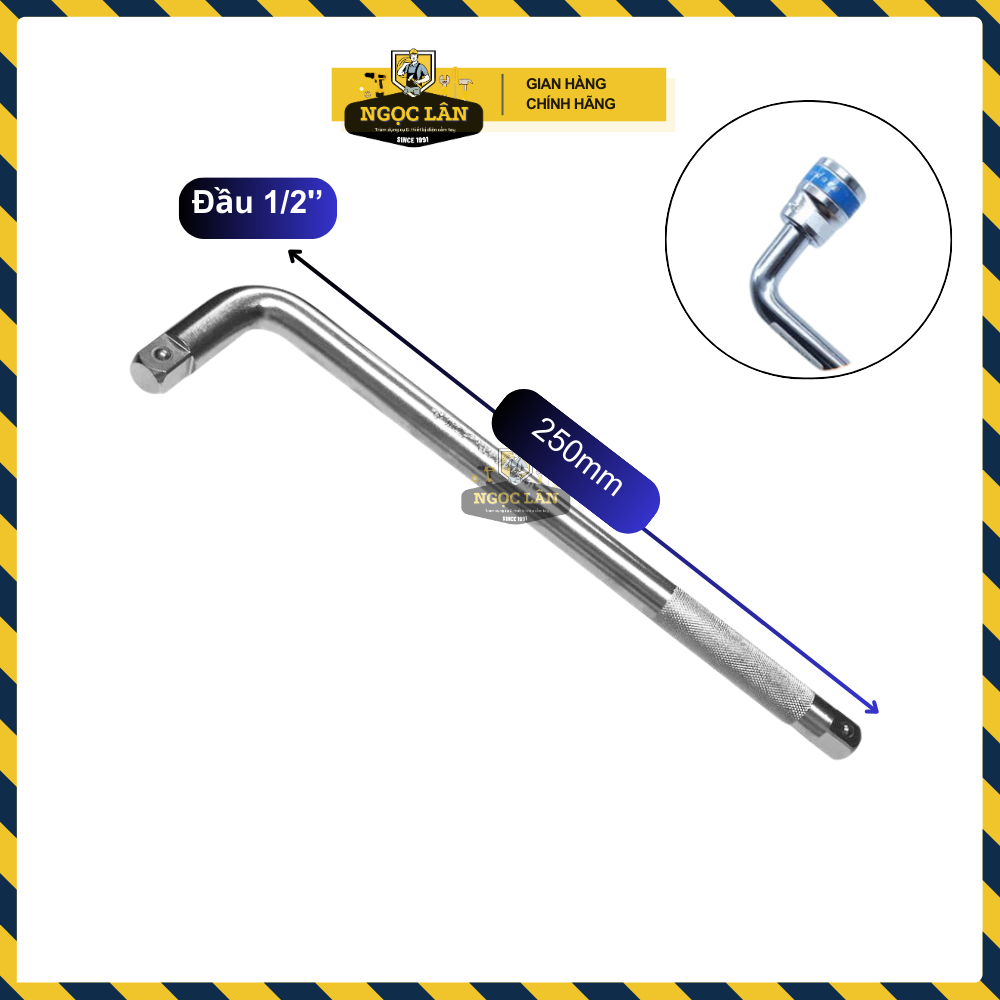 Cần L nối đầu tuýp, cần siết L Bossman 1/2 inch hàng quốc dân, bền, cứng