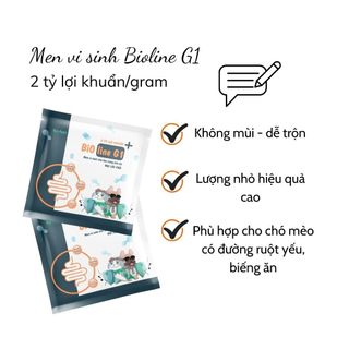 [Gói 5g] Men Vi Sinh BIOLINE G1 ECOPETS Giảm Tiêu Chảy, Táo Bón, Biếng Ăn, Khử Mùi Hôi Phân Mèo