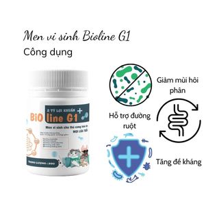 [Hũ 50g] Men Vi Sinh BIOLINE G1 ECOPETS Giảm Tiêu Chảy, Táo Bón, Biếng Ăn, Khử Mùi Hôi Phân Mèo