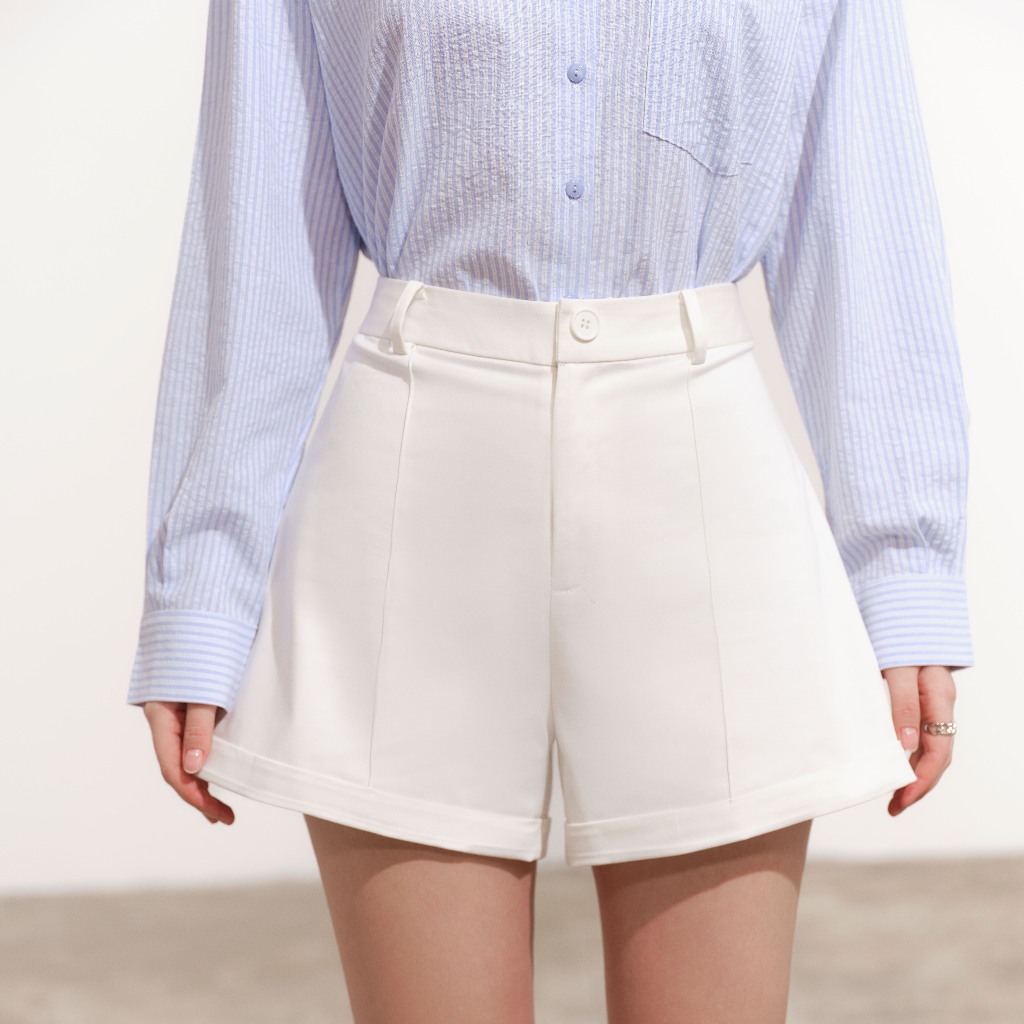 Ảnh DOTTIE - Quần short dáng A - Trắng - Q0385 4