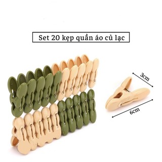 Set 20 Chiếc Kẹp Quần Áo Việt Nhật 2835, Kẹp Quần Áo Nhựa Việt Nhật, Vỉ 20 Chiếc Kẹp Phơi Đồ Hữu Ích