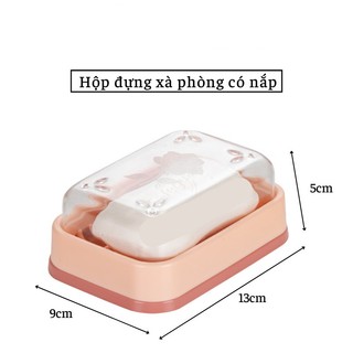 Hộp đựng xà bông, xà phòng có nắp đậy và khay hứng Việt Nhật 6773