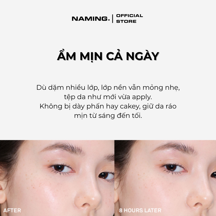 [Ko kèm lõi refill] Phấn nước Naming mỏng nhẹ căng bóng Layered Fit Cushion SPF50+ PA+++ 12g