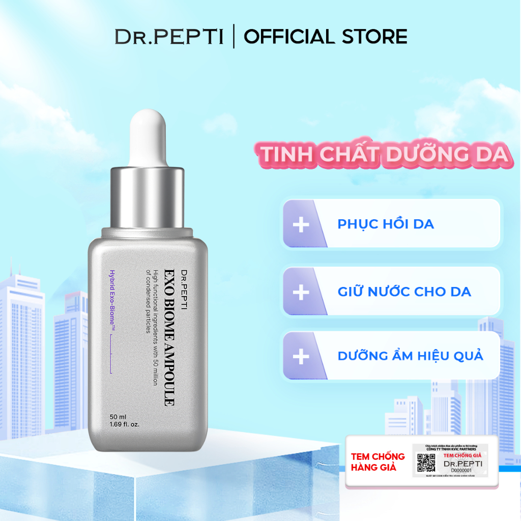 Ảnh Tinh Chất Dưỡng Da, Giảm Nếp Nhăn Dr. Pepti Exo Biome Ampoule 50ml 1