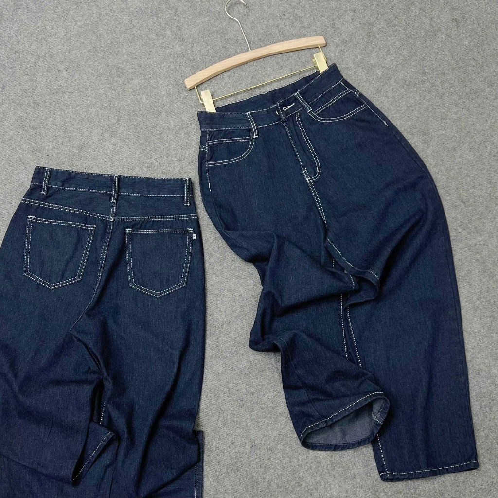 Quần Dài Ống Suông Bigsize Nữ Che Khuyết Điểm ,Quần Jean Ống Rộng Lưng Cao Dễ Phối Đồ  Q533