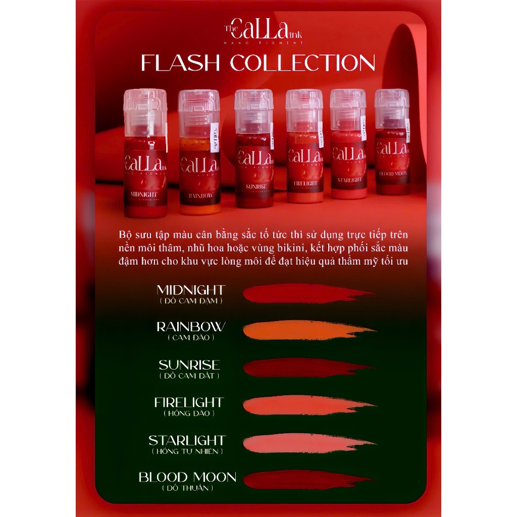 Mực Calla Ink M04 – Mực Phun Xăm Thẩm Mỹ Siêu Bám Màu, Lên Màu Chuẩn Đẹp