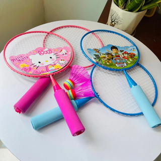Bộ vợt cầu lông trẻ em cho bé mini tặng kèm 2 quả cầu, đồ chơi vận động phát triển tăng chiều cao rèn phản xạ tập trung