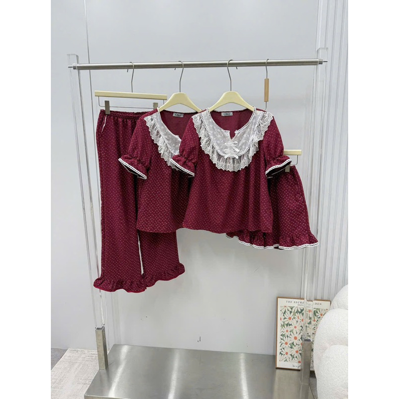 (42-60kg) Đồ bộ - set mặc nhà chất đũi dễ thương mềm mại