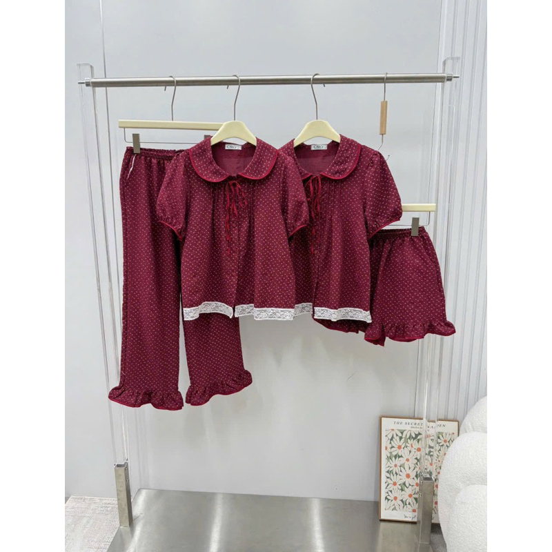 (42-60kg) Đồ bộ - set mặc nhà chất đũi dễ thương mềm mại