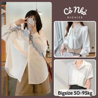 Tổng Hợp Sơ Mi Trắng Bigsize Nữ Đi Học Đi Làm Somi Công Sở Form Rộng Basic Vải Mềm Mịn Cho Nữ Chubby