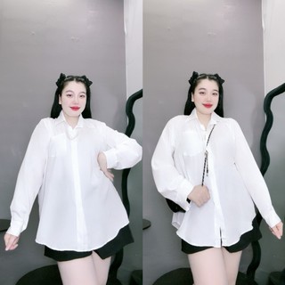 Tổng Hợp Sơ Mi Trắng Bigsize Nữ Đi Học Đi Làm Somi Công Sở Form Rộng Basic Vải Mềm Mịn Cho Nữ Chubby