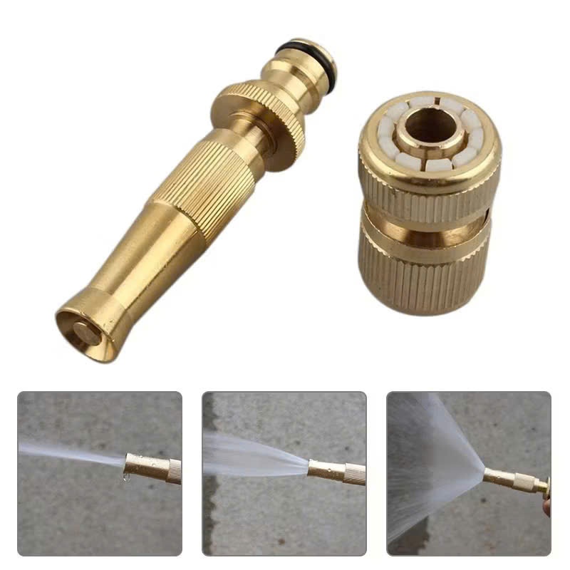 (COMBO 2 MÓN) ĐẦU VÒI XỊT TĂNG ÁP - Vòi Phun Áp Lực Mạnh Hỗ Trợ Rửa Xe, Súng Xịt Nước Đa Năng Làm Sạch Sân Vườn