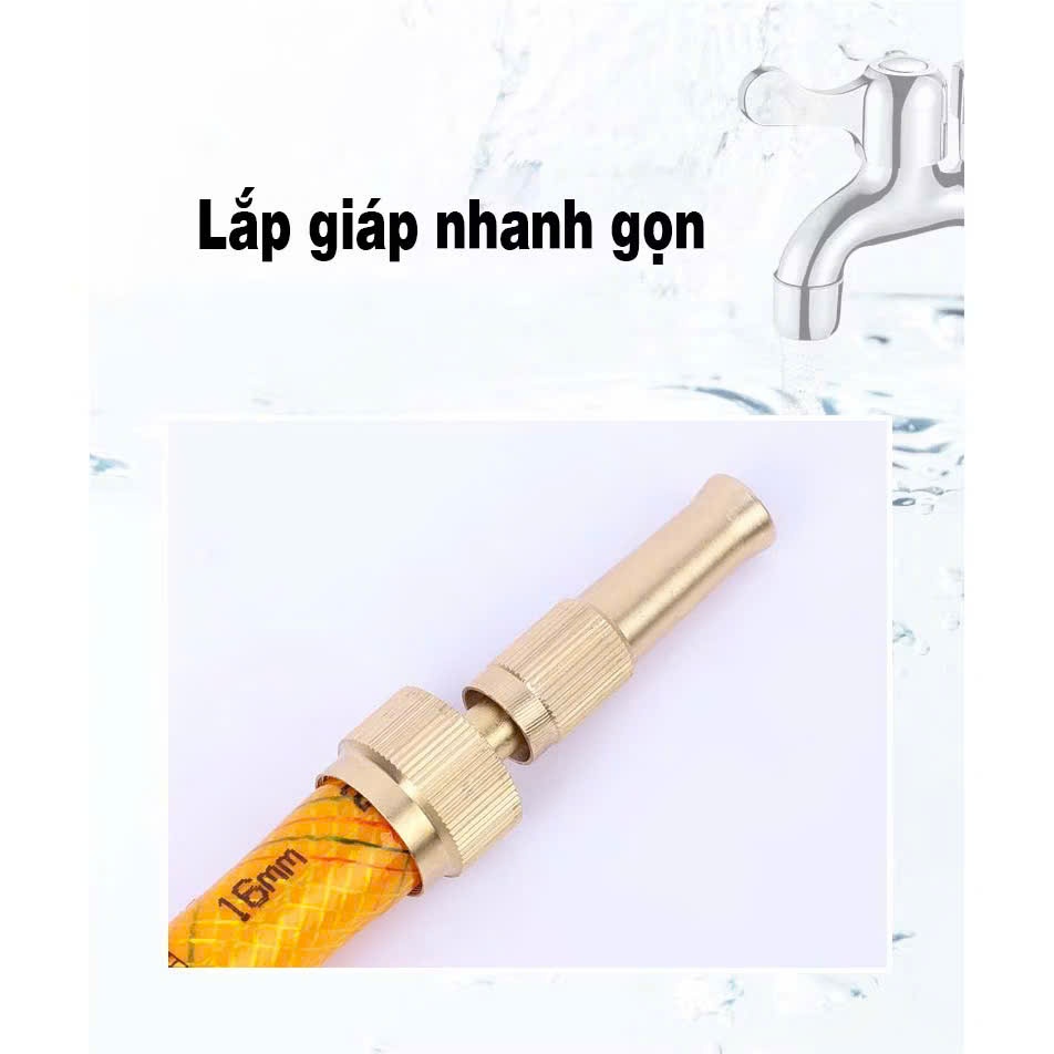 Vòi Phun Áp Suất Cao COMBO 2/MÓN Tiện Lợi - Đầu Vòi Xịt Tăng Áp Phun Nước Rửa Xe,Tưới Cây,Vệ Sinh Đa Năng