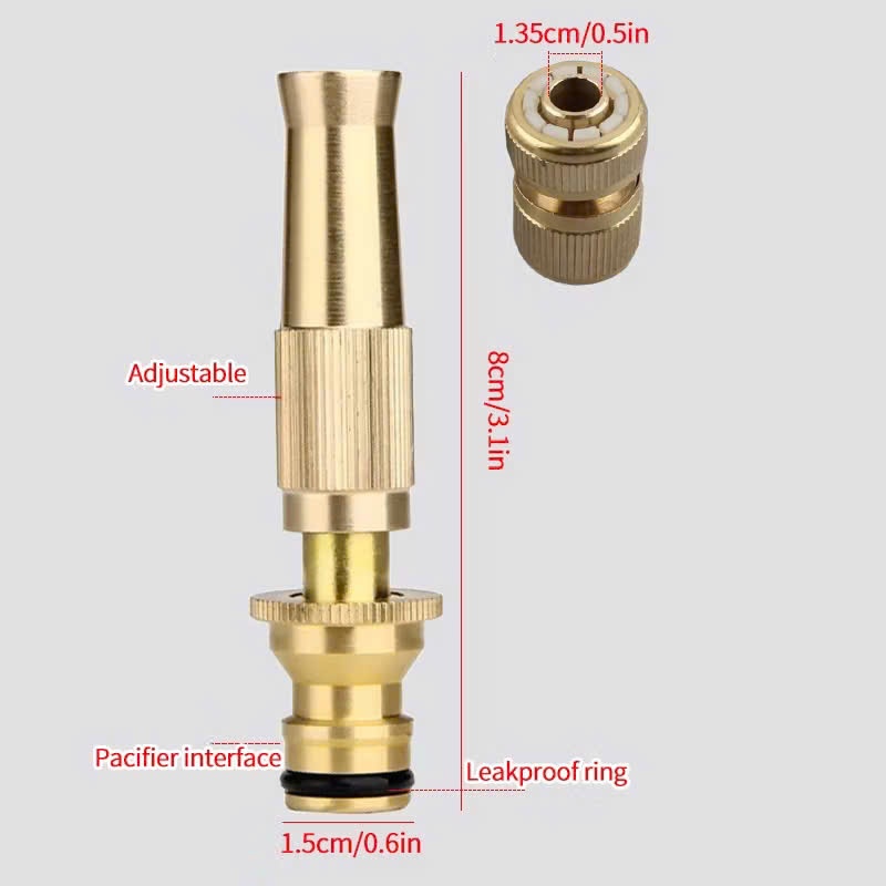 Vòi Phun Áp Suất Cao COMBO 2/MÓN Tiện Lợi - Đầu Vòi Xịt Tăng Áp Phun Nước Rửa Xe,Tưới Cây,Vệ Sinh Đa Năng