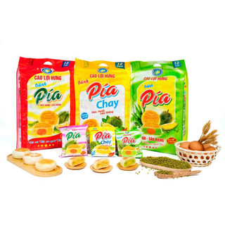 Bánh pía đậu sầu riêng trứng  Cao Lợi Hưng túi 1,2kg(túi 12 bánh)