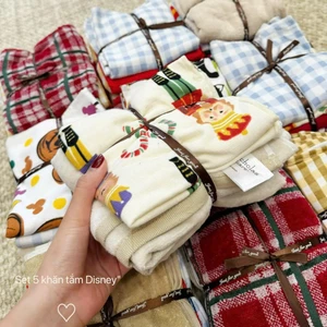 SET 5 KHĂN TẮM HÌNH DISNEY SIÊU XINH, SIÊU THẤM CHO BÉ