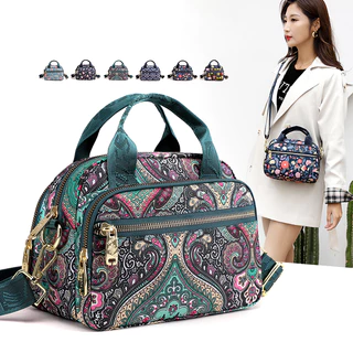 Ba lô nhỏ đeo chéo nữ in nylon thời trang mới túi nhỏ cầm tay một bên vai