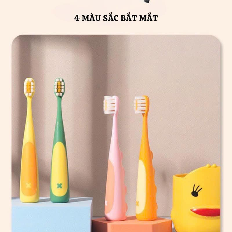 VỈ 2 BÀN CHẢI ĐÁNH RĂNG KHỦNG LONG LÔNG SIÊU MỀM, ÊM LỢI CHO BÉ
