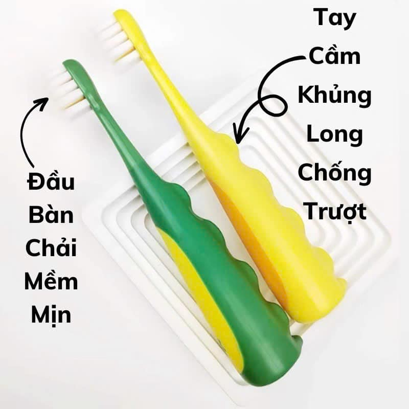 VỈ 2 BÀN CHẢI ĐÁNH RĂNG KHỦNG LONG LÔNG SIÊU MỀM, ÊM LỢI CHO BÉ
