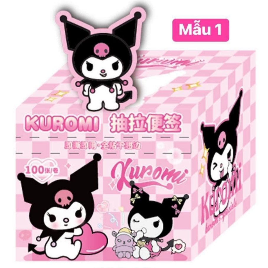 CUỘN 100 NHÃN VỞ, DECAL, GIẤY NOTE HÌNH KURUMI SIÊU XINH CHO BÉ